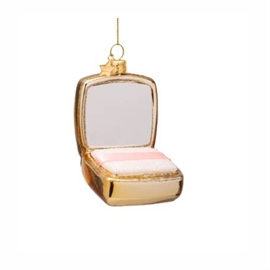Vondels Ornamentglas Skinnende Guldpulverpalette H7cm hos parfumerihamoghende.dk 